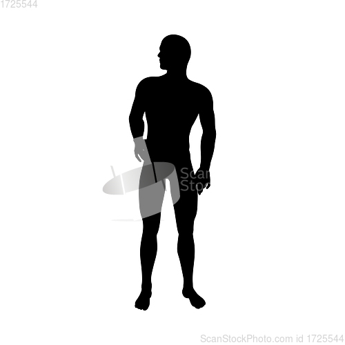 Image of Standing Pose Man Silhouette