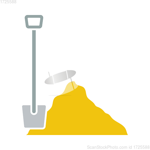 Image of Icon Of Construction Shovel And Sand