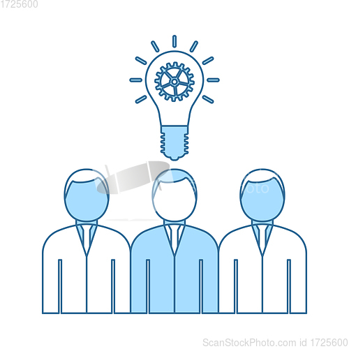 Image of Corporate Team Finding New Idea Icon