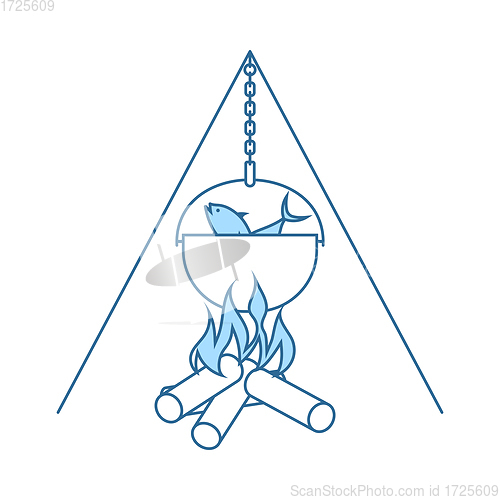 Image of Icon Of Fire And Fishing Pot