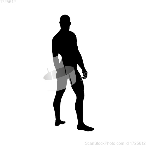 Image of Standing Pose Man Silhouette