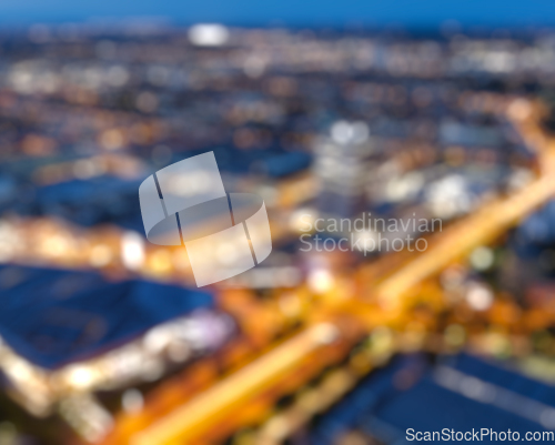 Image of Defocused aerial view of Munich