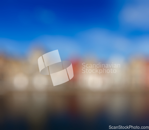 Image of Blurred defocused background of European town