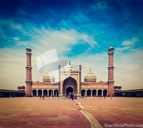 Image of Jama Masjid - largest muslim mosque in India