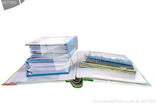 Image of Pile of photoalbums