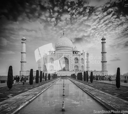 Image of Taj Mahal on sunrise sunset, Agra, India