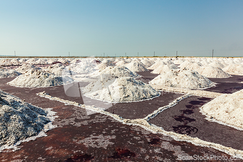 Image of Salt mine at Sambhar Lake, Sambhar, Rajasthan, India