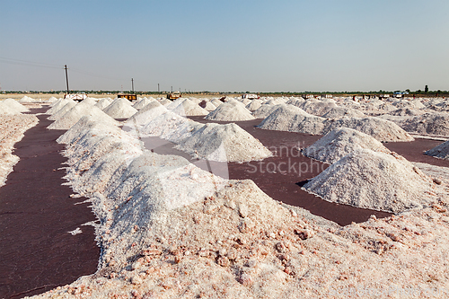 Image of Salt mine at Sambhar Lake, Sambhar, Rajasthan, India