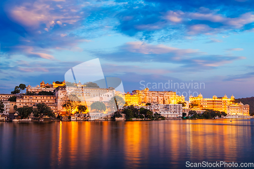 Image of City Palace, Udaipur - palace complex on Lake Pichola, Udaipur,