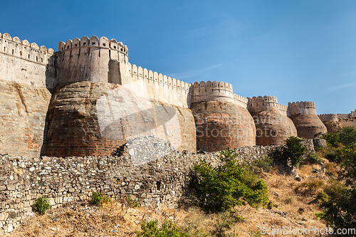 Image of Kumbhalgarh fort wall, Rajasthan, India