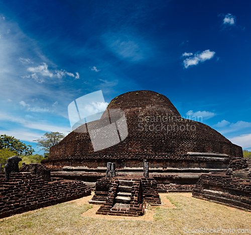 Image of Ancient Buddhist dagoba (stupe) Pabula Vihara. Sri Lanka