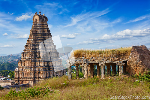 Image of Virupaksha Temple. Hampi, Karnataka, India