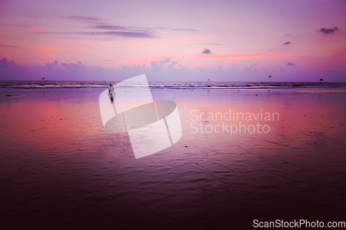 Image of Sunset on Baga beach. Goa