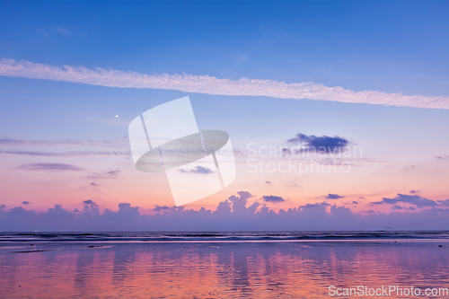 Image of Sunset on Baga beach. Goa