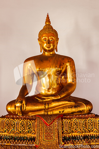 Image of Sitting Buddha statue close up, Thailand