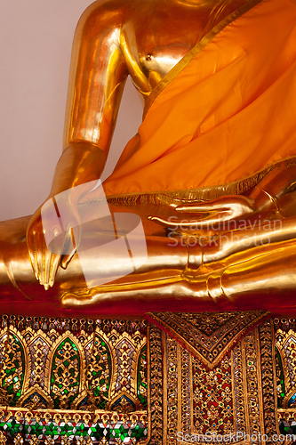 Image of Sitting Buddha statue details, Thailand