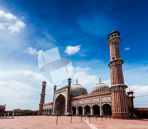 Image of Jama Masjid - largest muslim mosque in India. Delhi, India