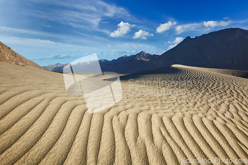 Image of Sand dunes in mountains