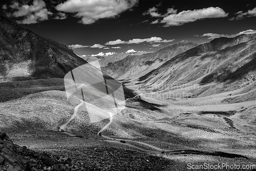 Image of Himalayan landscape with road, Ladakh, India