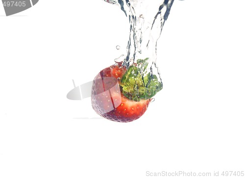 Image of Strawberry splashing