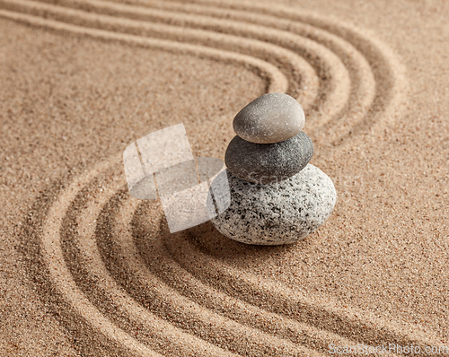 Image of Japanese Zen stone garden