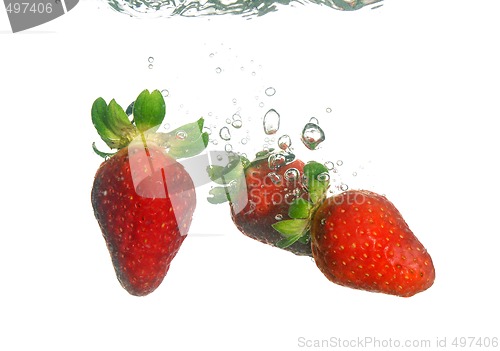 Image of Strawberry splashing