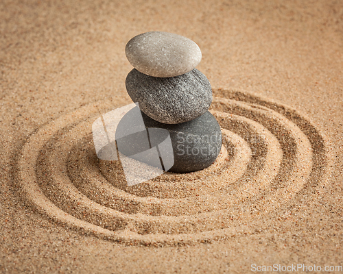 Image of Japanese Zen stone garden