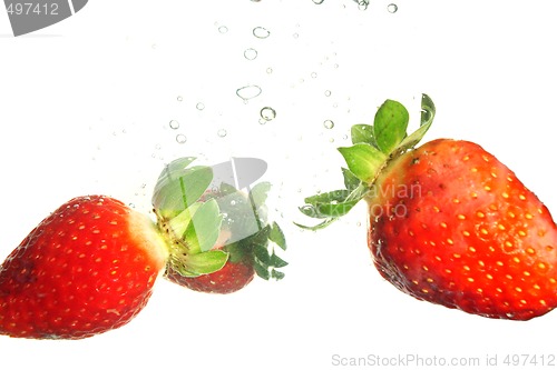 Image of Strawberry splashing