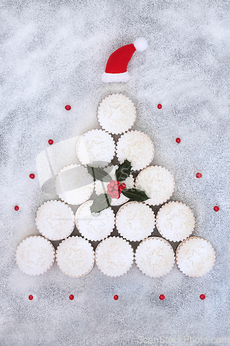 Image of Festive Fun Christmas Mince Pie Tree Concept Shape