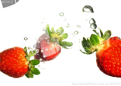 Image of Strawberry splashing