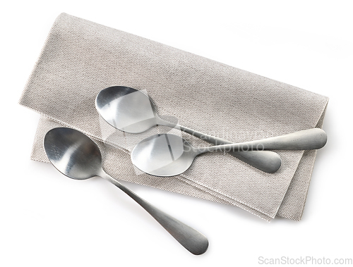 Image of tea spoons and napkin