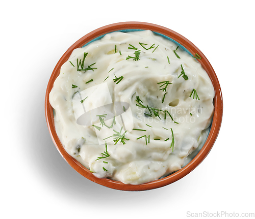 Image of bowl of tzatziki sauce