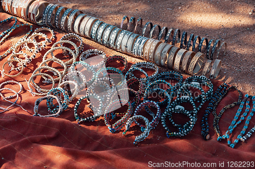 Image of traditional souvenirs from himba peoples, Africa