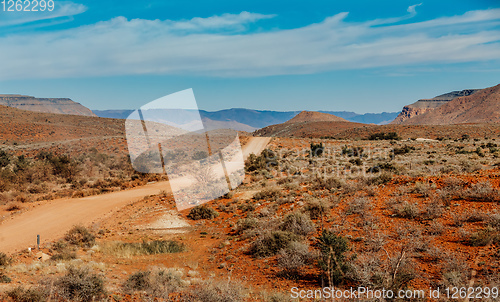 Image of road in Namib desert, Namibia Africa landscape