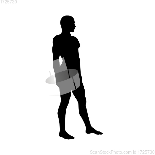 Image of Standing Pose Man Silhouette