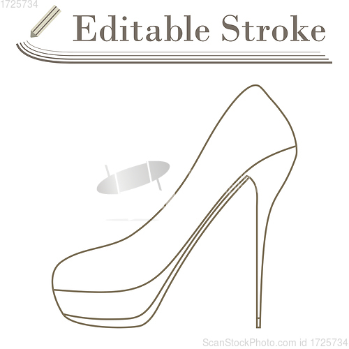 Image of Female Shoe With High Heel Icon