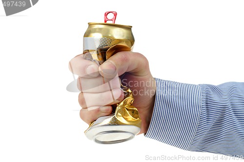 Image of Crushed beer-can