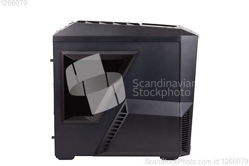 Image of Case computing system black on white