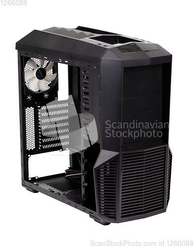 Image of Case computing system black on white