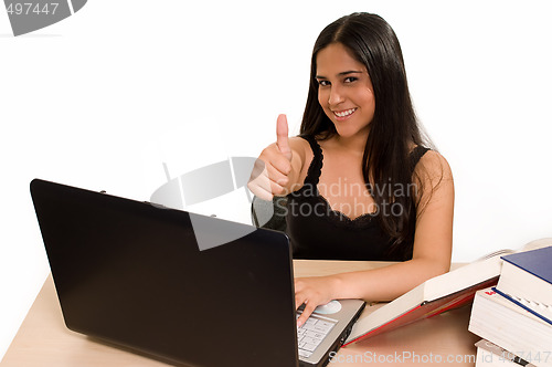 Image of Student with thumbs up