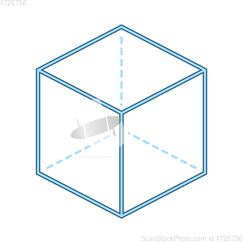 Image of Cube With Projection Icon