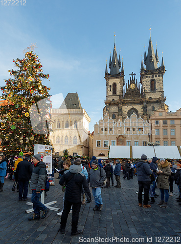 Image of Christmas market at Old Town Square in Prague