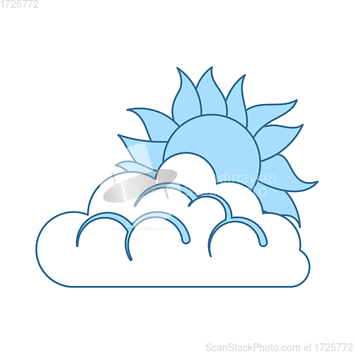 Image of Sun Behind Clouds Icon