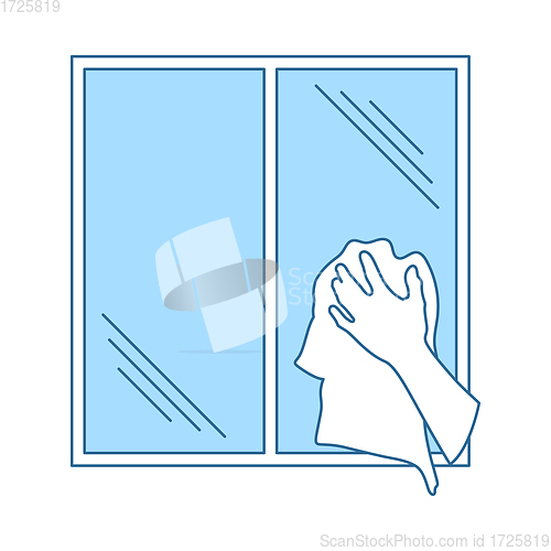 Image of Hand Wiping Window Icon