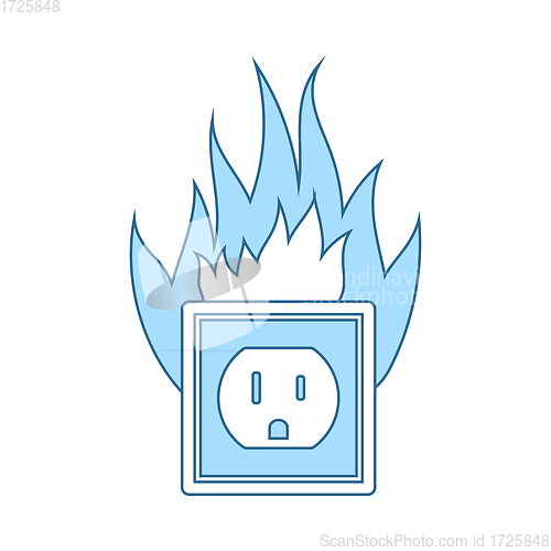 Image of Electric Outlet Fire Icon