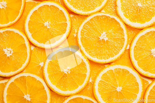 Image of Colorful orange fruit slices