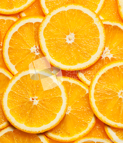 Image of Colorful orange fruit slices