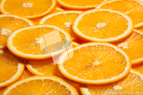 Image of Colorful orange fruit slices