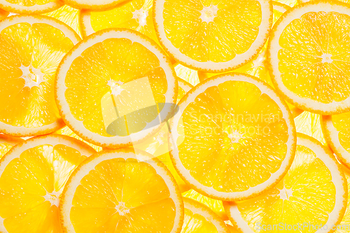 Image of Colorful orange fruit slices