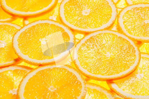 Image of Colorful orange fruit slices